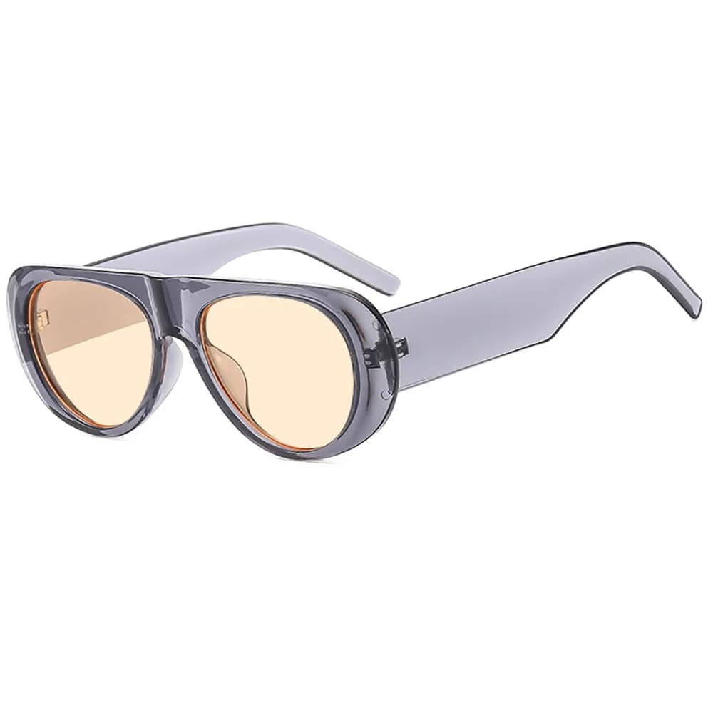 Protection UV lunettes de soleil légères à grande monture Vintage Punk jambes larges lunettes de sol