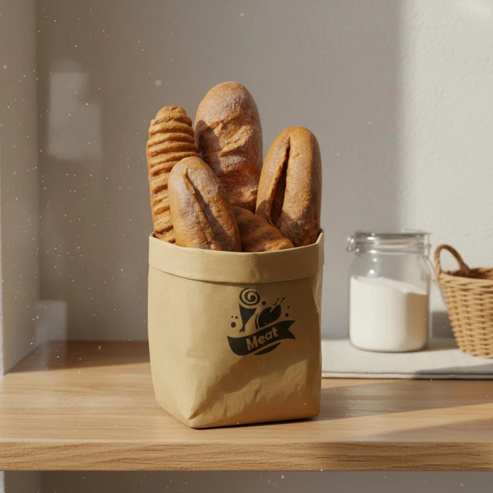 Décoration de pain artificiel léger pour la cuisine ou la photographie culinaire