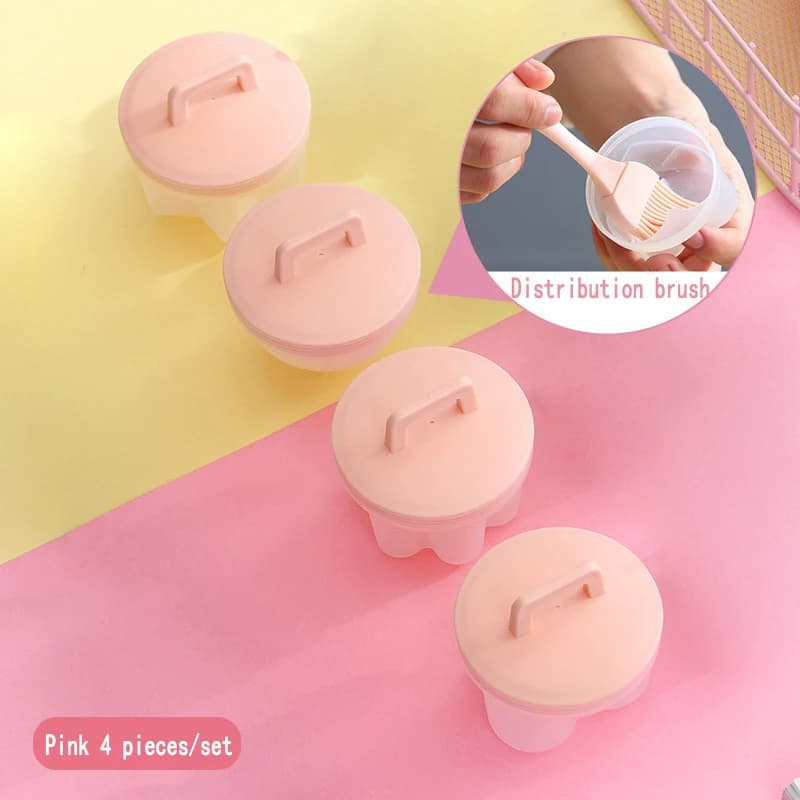 Moule à œufs en plastique avec brosse, 4 pièces/ensemble, ustensile de cuisson pour enfants, accesso