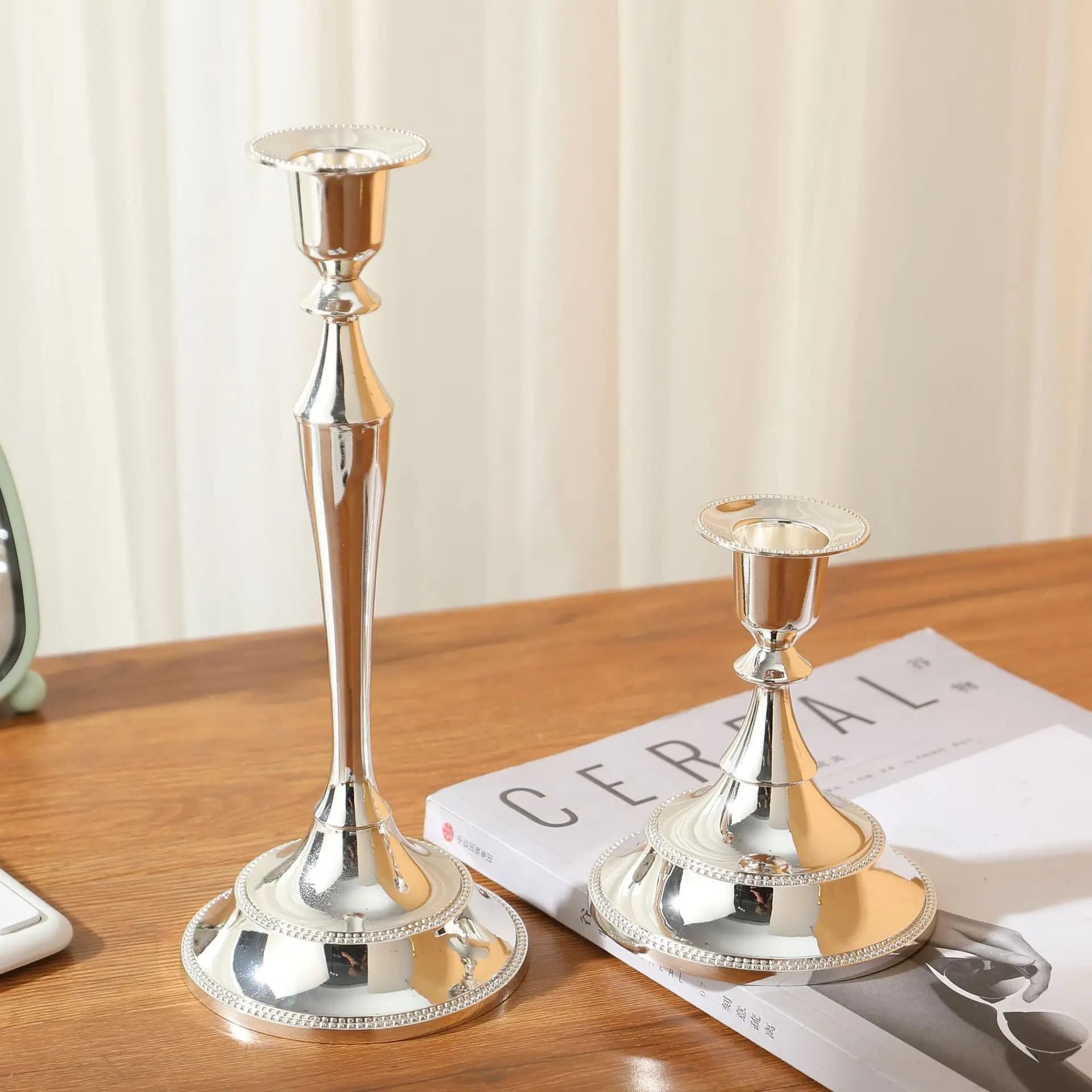 Nouveau Bougeoir rétro en alliage de Zinc pour mariage, chandelier de dîner romantique