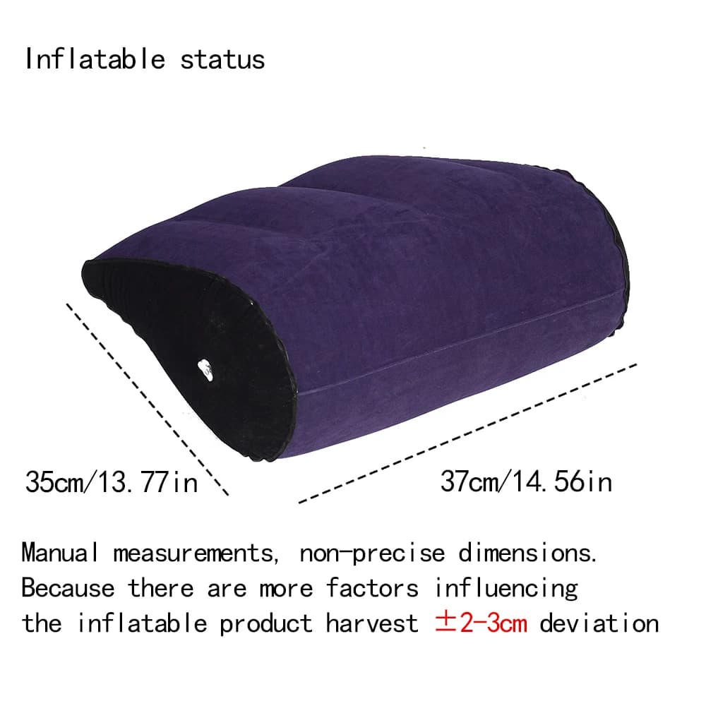 Coussin triangulaire gonflable en peluche, adapté au rangement et aux oreillers portables, oreillers