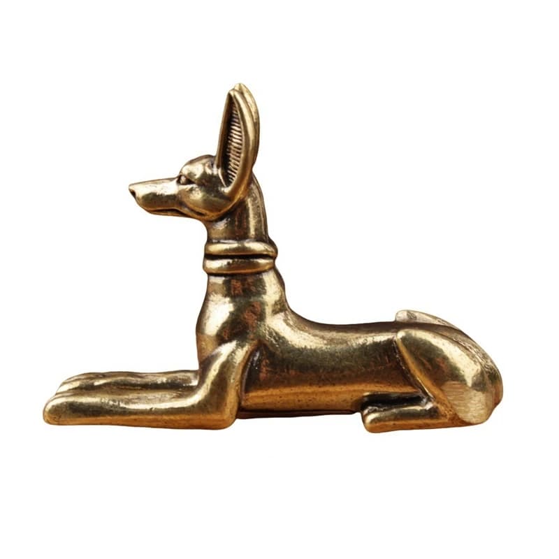 Statue de sabot de pharaon égyptien en laiton, Figurines rétro faites à la main en cuivre, Animal ch