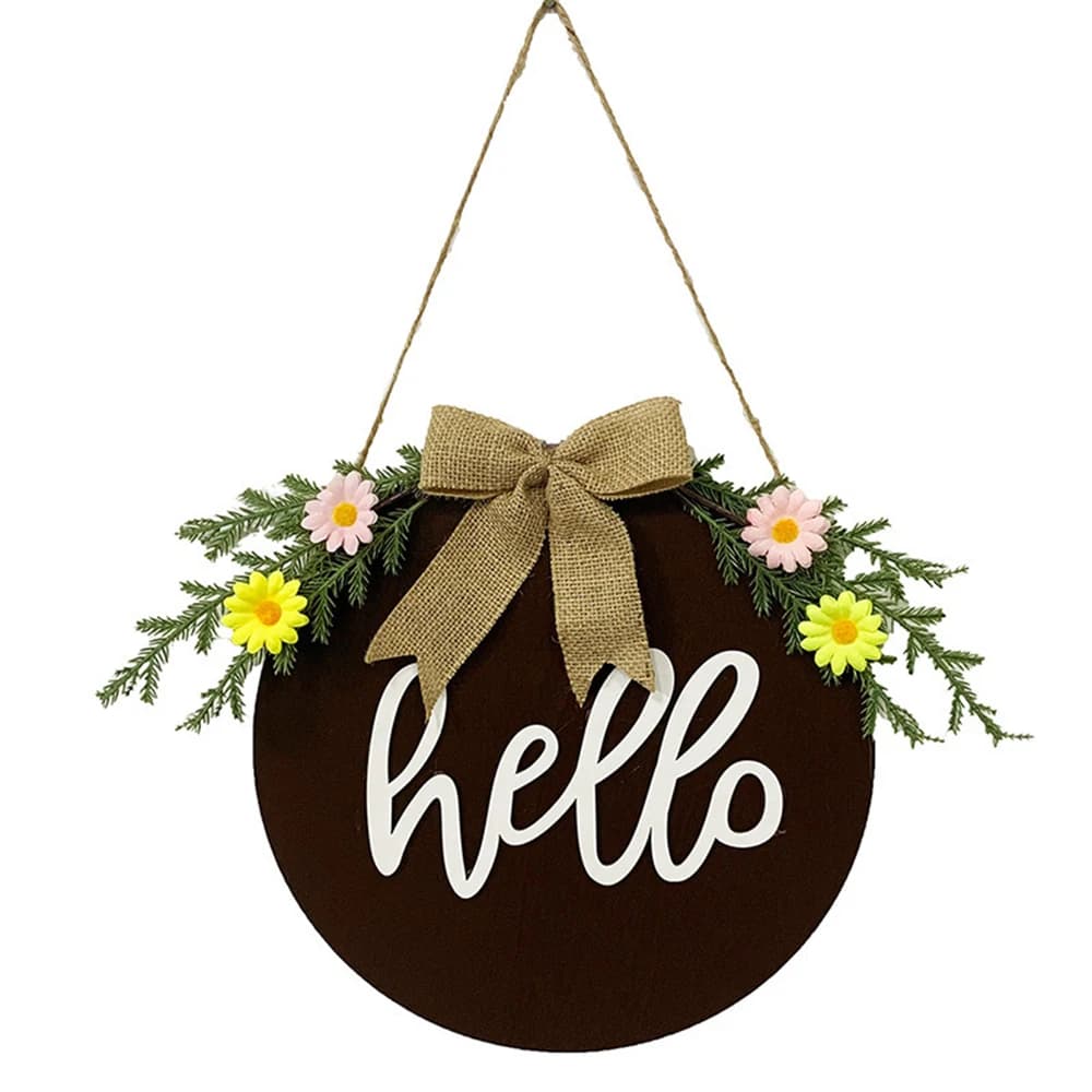 Panneau de bienvenue de porte en bois de 30cm, Plaque de bienvenue pour porte d'entrée, pour porte s