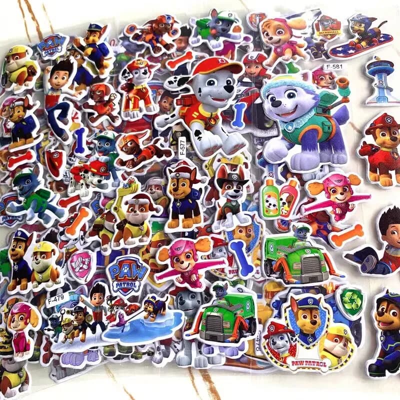 Autocollants muraux de dessin animé Pawed Patrol, pour chambre d'enfant, salon, chambre à coucher, d