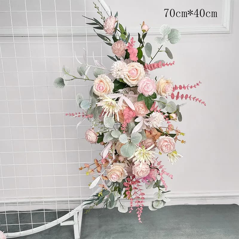 Arche de Mariage Blanche en Forme de Croissant de Fleurs, Nucleement, Centre de Table, Boule Florale