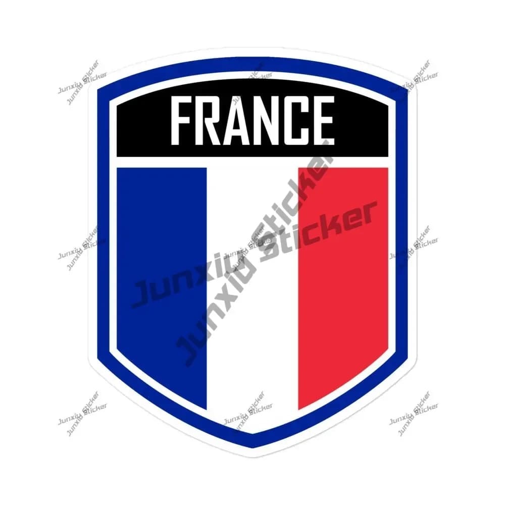Autocollants en vinyle avec emblème de drapeau de la France, décoration réfléchissante, anti-rayures