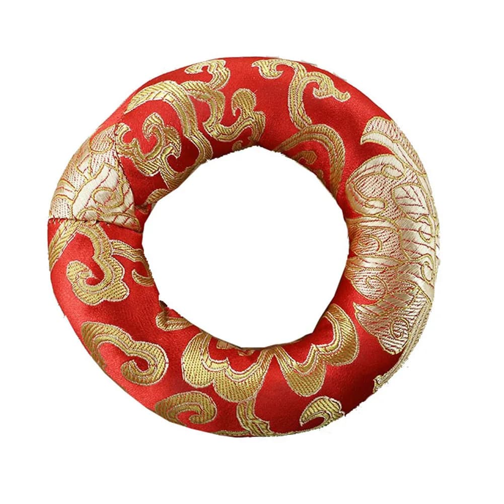 Coussin en brocart de soie, oreiller pour Yoga, bol chant tibétain, tapis, anneau de méditation, pro