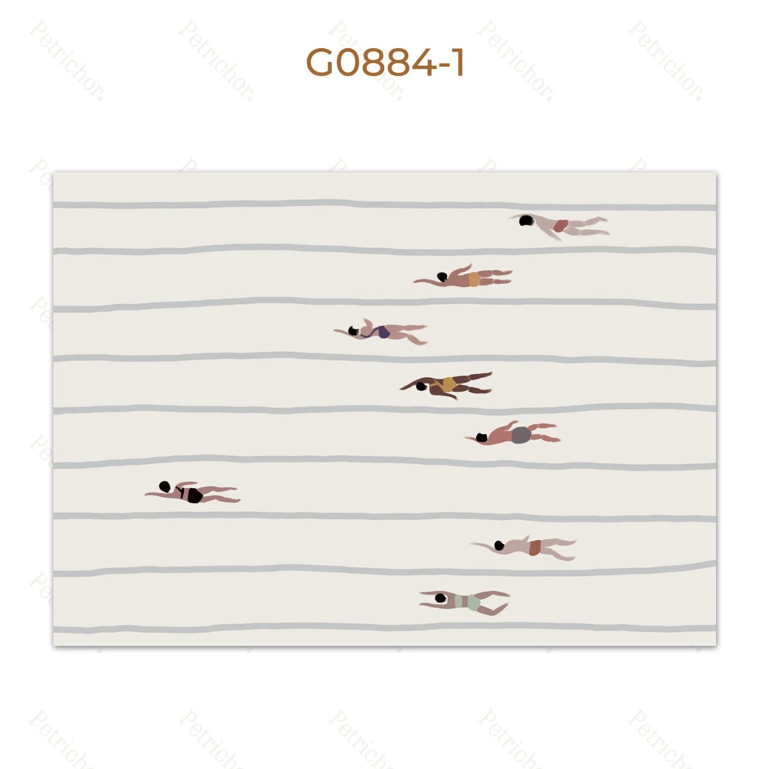 Peinture sur toile nordique pour femmes nageuses, art mural de piscine minimaliste, impressions dive