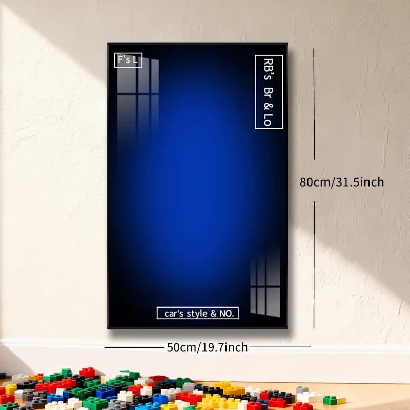 Cadre photo mural avec support legof1, adapté au modèle de voiture LEGO 42206 RB 20F1, panneau mural