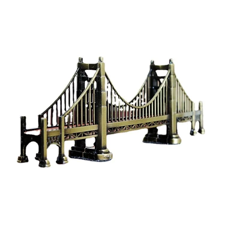 Statue de pont de porte dorée, décoration de maison en métal à San Francisco et aux états-unis