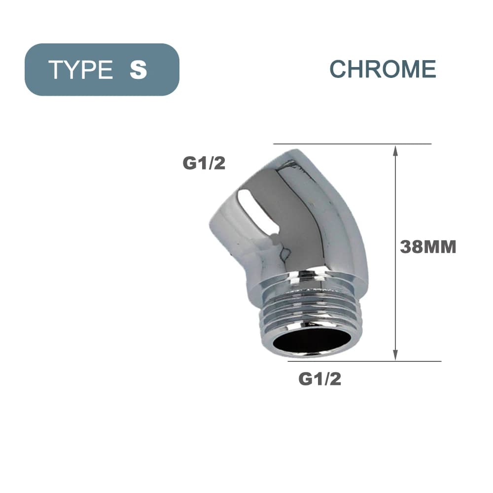 Adaptateur Coude de Douche G1/2, Connecteur de Bras de Pomme de Douche Mâle Femelle, Accessoire de D