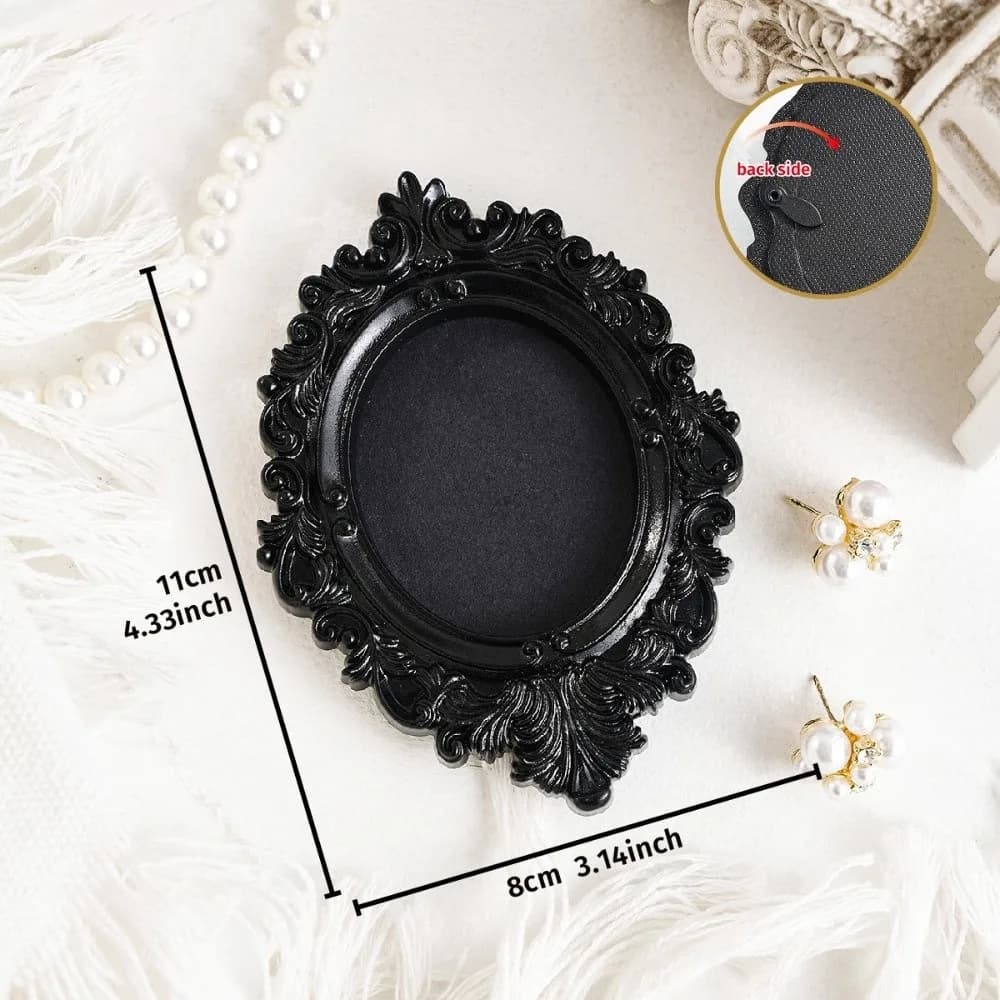 Mini cadres photo suspendus en résine, pour mur, DIY, style vintage, créatifs, baroques, ornés, pour