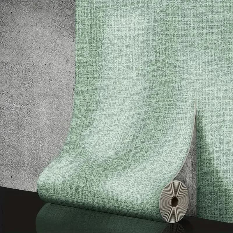 Panneau mural en mousse auto-adhésif de 50cm, large Texture 3D en lin PVC, imperméable, insonorisé,
