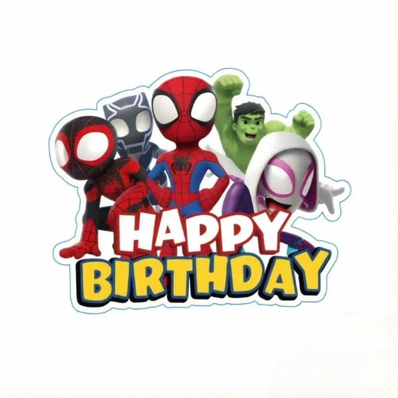 Décorations de gâteau Spidey et ses amis extraordinaires, grands toppers pour gâteaux d'anniversaire
