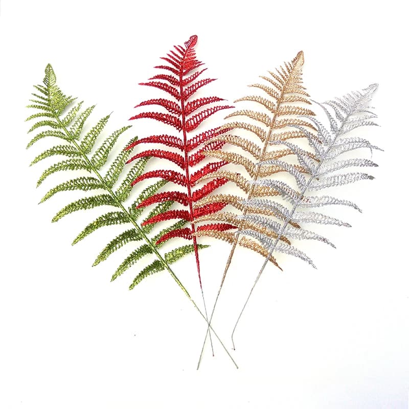 Ornements de noël Flash, décoration d'arbre de noël, fleur d'herbe creuse, Simulation de fausse feuille de fleur, décor d'halloween et du nouvel an