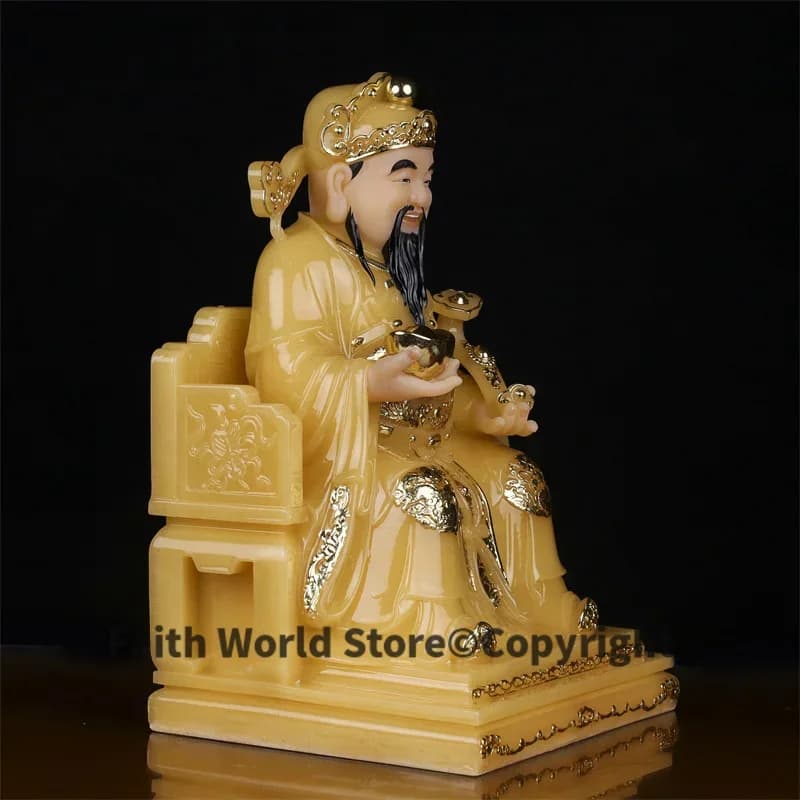 Grande statue de bouddha du dieu de la richesse Asie, Jade de haute qualité, CAI SHEN YE Mammon, HOME SHOP, RDbring, Amass, Fortune Money