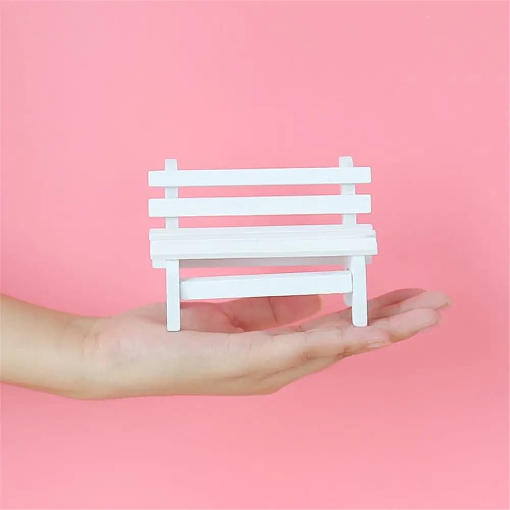 Tabouret en bois, Mini chaise, banc, décoration miniature, artisanat, décoration de jardin, Figurines, meubles de maison de poupée