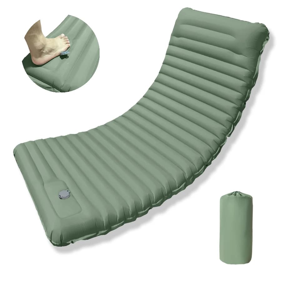 TPU nouveau coussin gonflable de 10 cm avec oreiller pression des mains pied coussin gonflable tente extérieure camping lit gonflable camping da