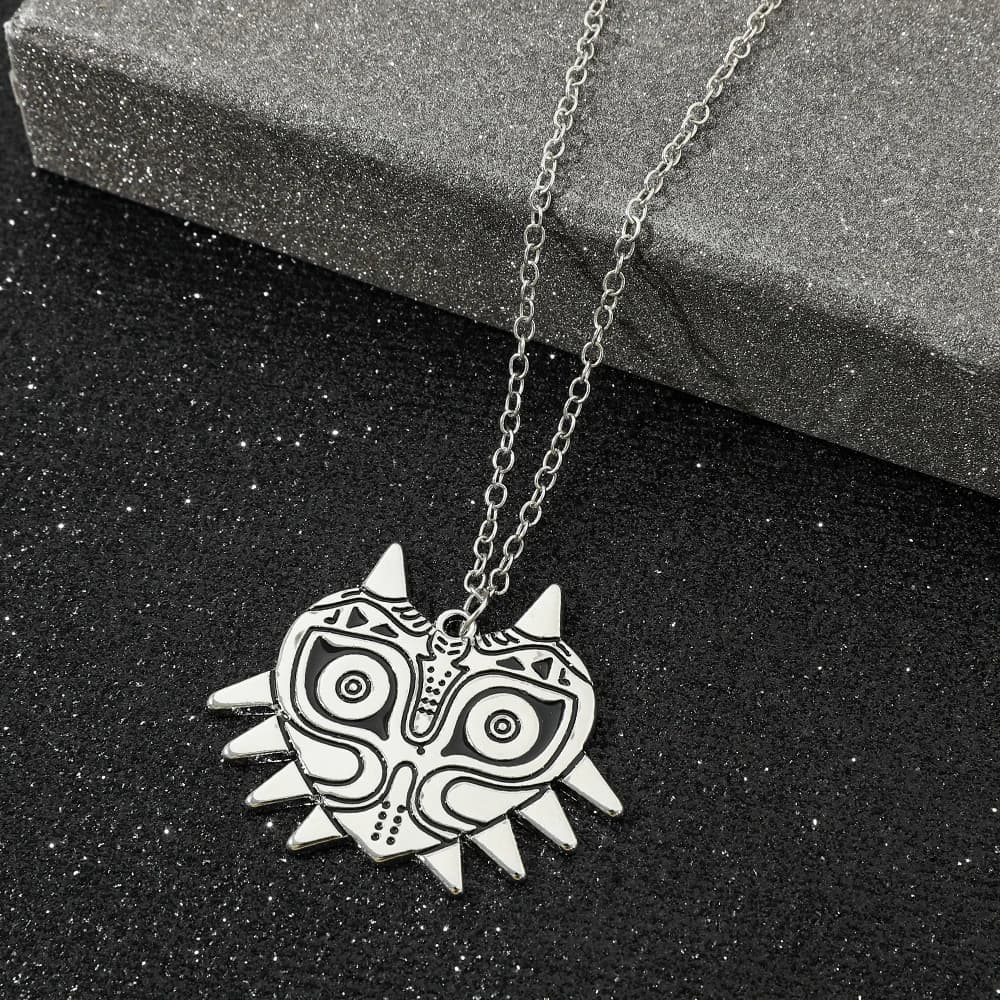 Collier pendentif Majora's Mask Fashion Game - Accessoire créatif de style punk pour hommes et femmes