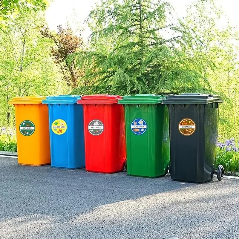 Autocollant pour poubelle de recyclage, pour une classification facile des déchets, imperméable, adapté aux communautés, aux écoles, aux familles, aux bureaux