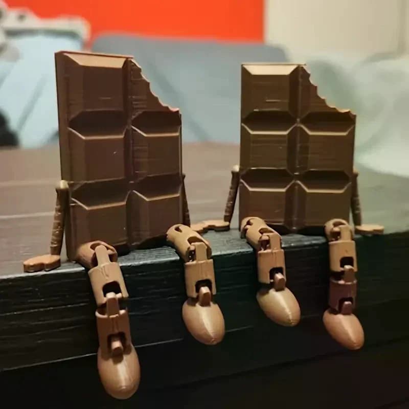 Sculptures de chocolat imprimées en 3D avec articulations mobiles
