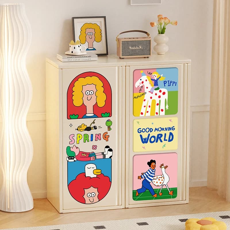 Meubles de salon modernes : Vitrine créative et élégante de style crème, petite et mignonne, mobilier italien minimaliste Kastet pour la maison