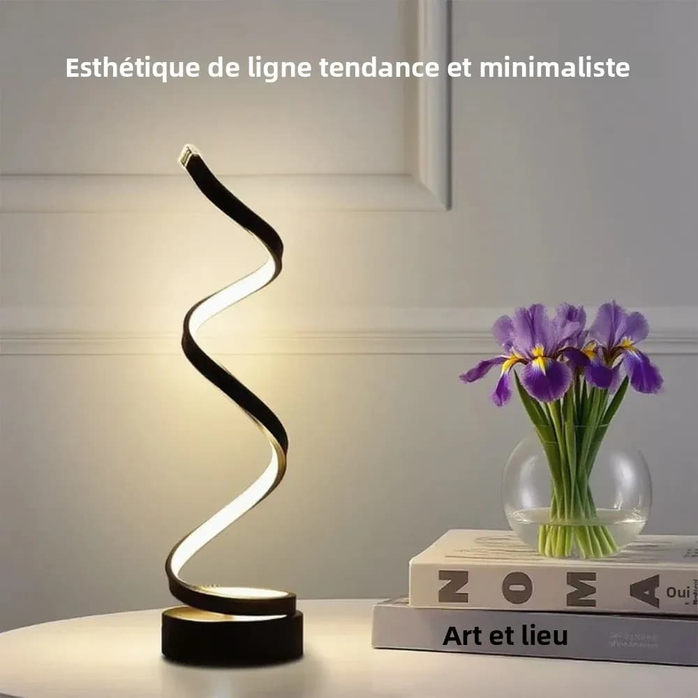 Lampe de table LED à intensité variable en spirale