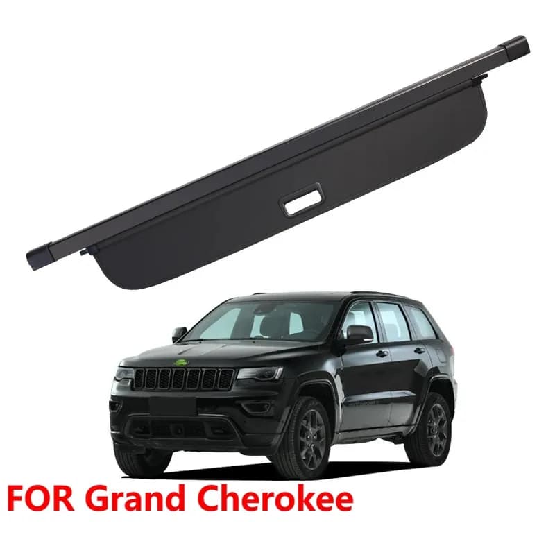 Couverture de chargement pour Grand Cherokee 2017 – 2022, support rétractable pour coffre, accessoire de voiture de confidentialité étanche