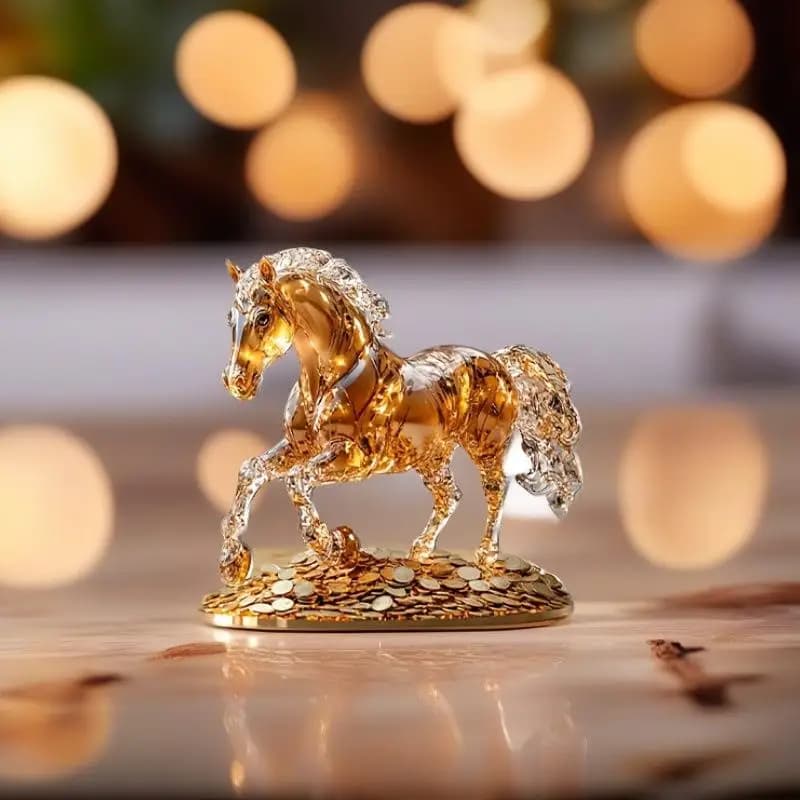 Décoration de cheval en acrylique, design plat 2D, accessoire de table idéal pour la maison, le bureau, le café, le studio, idée cadeau parfaite.