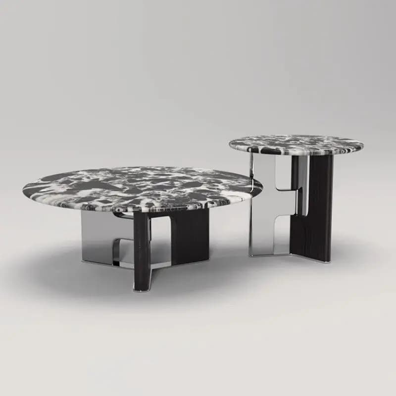 Organisateur Tables basses noires Design moderne Tables basses rondes italiennes minimaliste nordique Mesitas De Noche accessoires pour la maison