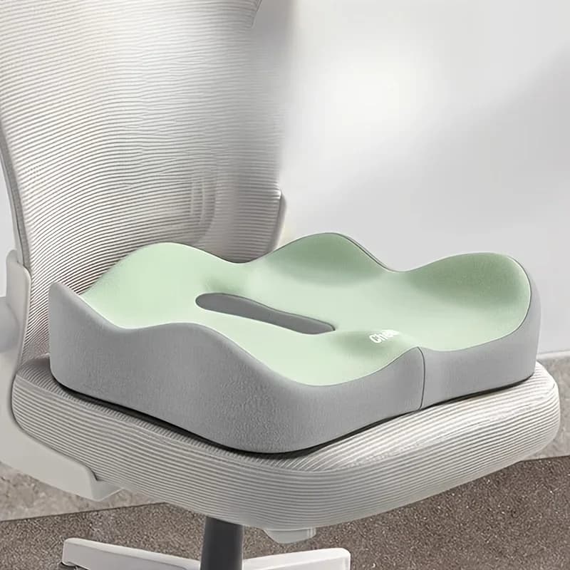  【Coussin de siège de bureau ergonomique】 oreiller de soutien lombaire en mousse à mémoire de forme 3 zones