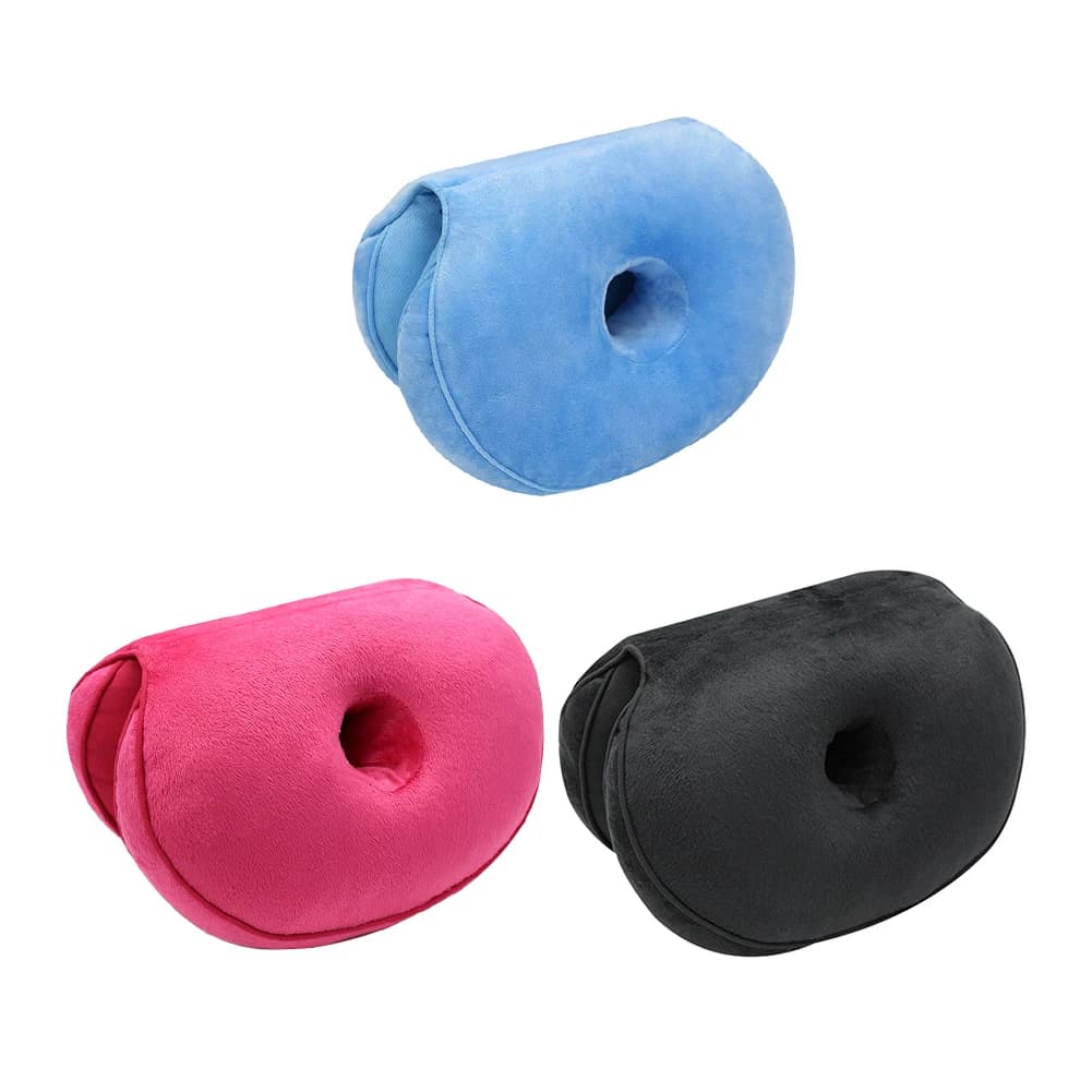 Coussin de siège double confort, beau coussin de siège pour soulager la pression, coussin orthopédique en mousse à mémoire de forme pour le coccyx, la sciatique