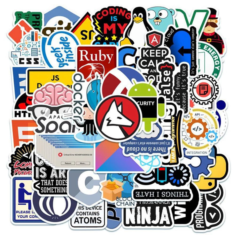 10/30/50 autocollants amusants et imperméables pour programmeurs Java Docker