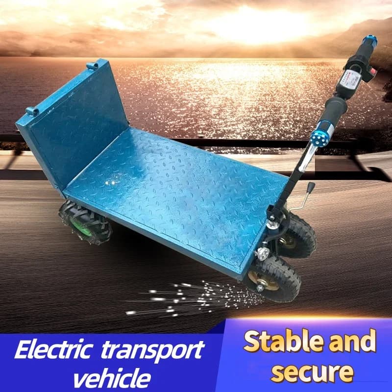 Camions de transport, petites remorques, chariots à main, camions à plateau électrique